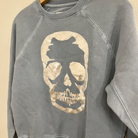 Zadig & Voltaire Skull Foil Sweatshirt in Blue. - Picture 5 of 7